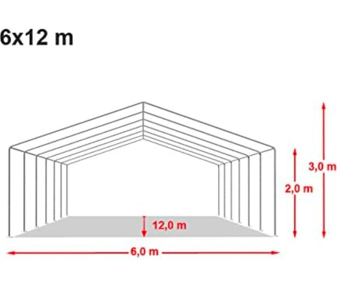 Partyzelt mieten 6x12 Meter