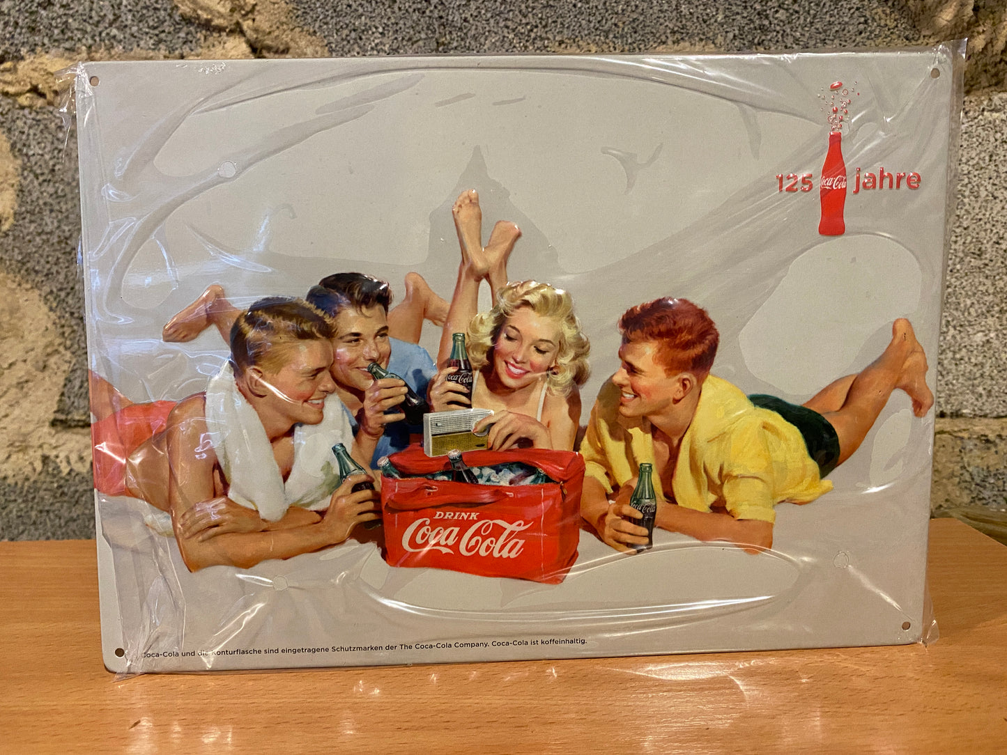 Blechschild Coca Cola „125 Jahre“